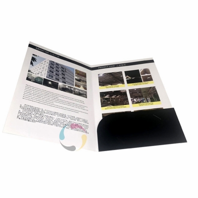 Company Folder Custom CMYK Printing Paper Folders With Logo Custom School Folders Printing